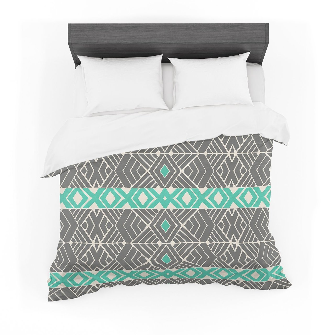 Pom Graphic Design ‘Going Tribal’ Gray Green Featherweight3D Customized Duvet Cover Bedding Sets