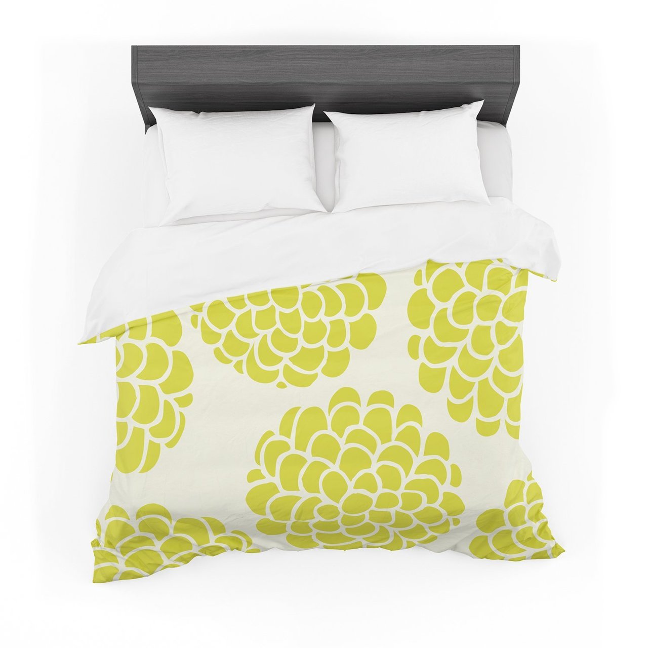 Pom Graphic Design ‘Grape Blossoms’ Yellow Circles Featherweight3D Customized Duvet Cover Bedding Sets