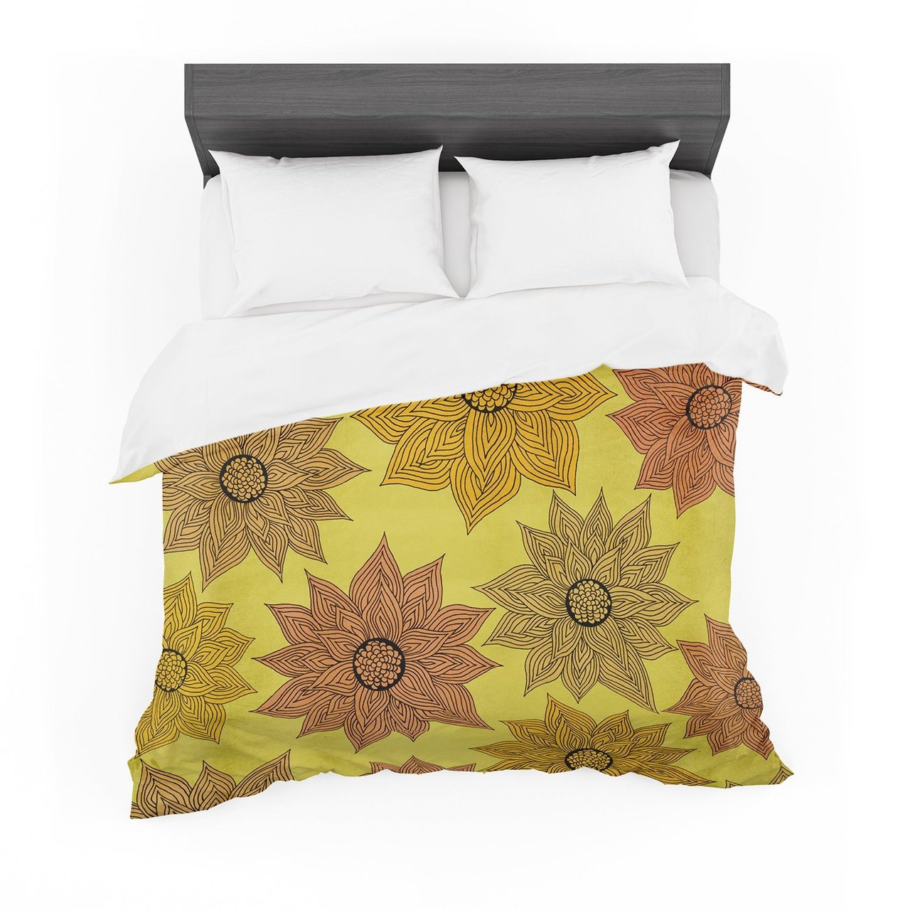 Pom Graphic Design ‘It’s Raining Flowers’ Cotton3D Customized Duvet Cover Bedding Sets