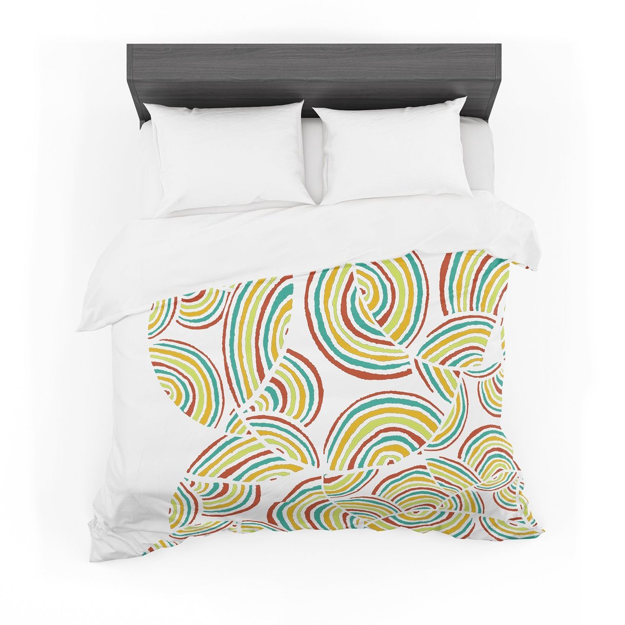Pom Graphic Design ‘Rainbowky’ Cotton3D Customized Duvet Cover Bedding Sets