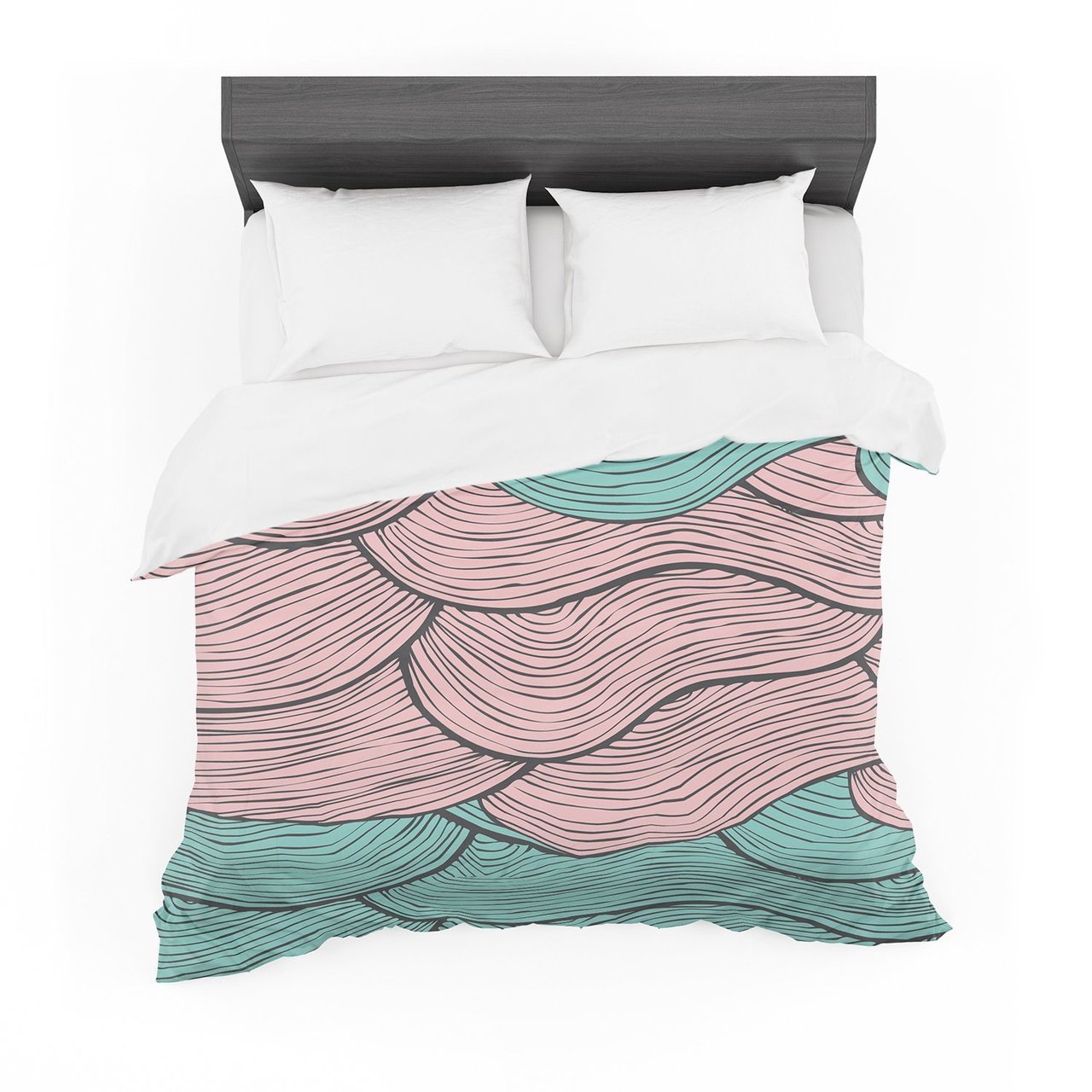 Pom Graphic Design ‘Summerlicious’ Green Pink Featherweight3D Customized Duvet Cover Bedding Sets