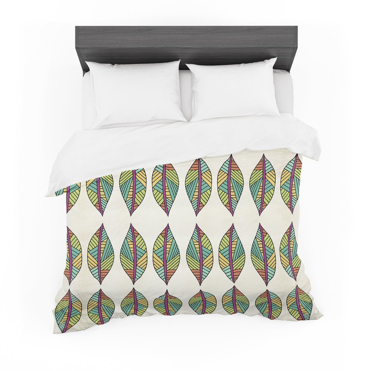 Pom Graphic Design ‘Tribal Leaves’ Cotton3D Customized Duvet Cover Bedding Sets