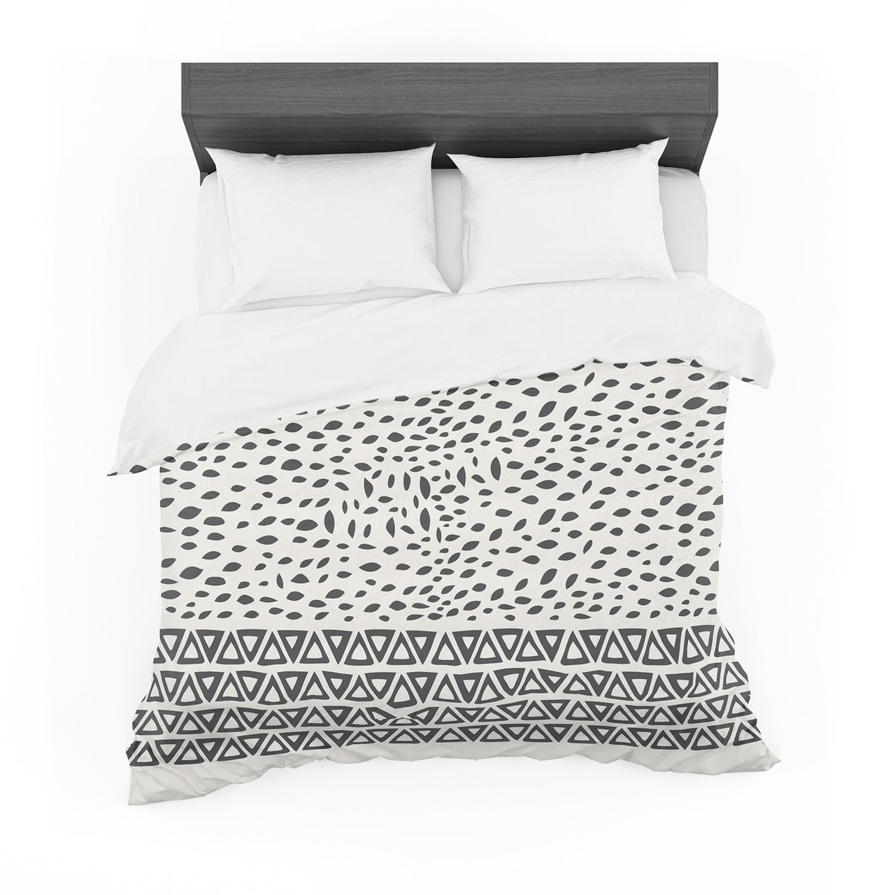 Pom Graphic Design ‘Wind Day’ White Black Featherweight3D Customized Duvet Cover Bedding Sets
