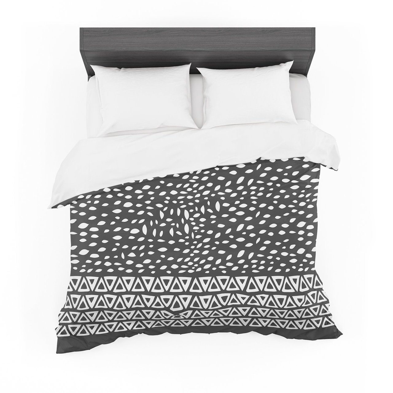 Pom Graphic Design ‘Wind Night’ Black White Featherweight3D Customized Duvet Cover Bedding Sets
