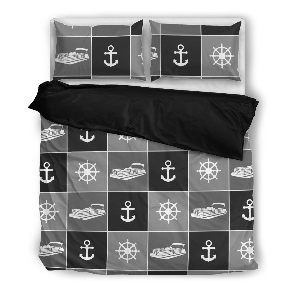 Pontoon Boat Anchor Rudder Grids c006 c012 pb00863D Customized Duvet Cover Bedding Sets