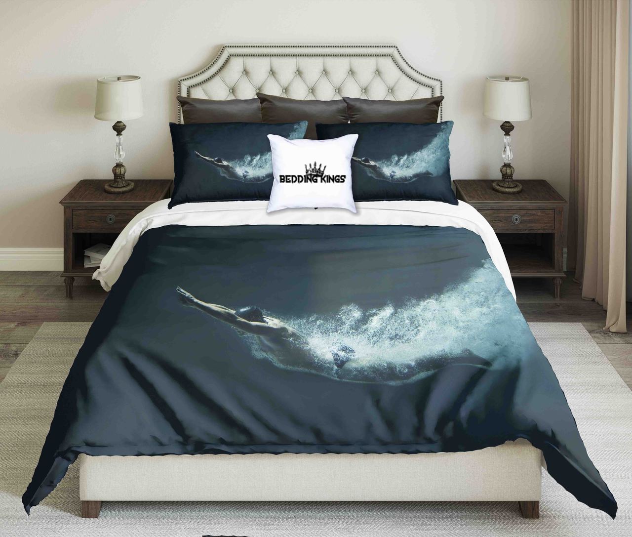 Professionalwimmer Under Water Design | kings3D Customized Duvet Cover Bedding Sets