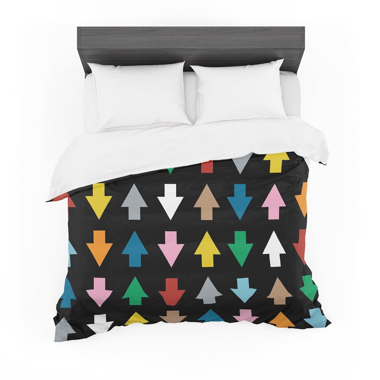 Project M ‘Arrows Up and Down Black’ Cotton3D Customized Duvet Cover Bedding Sets