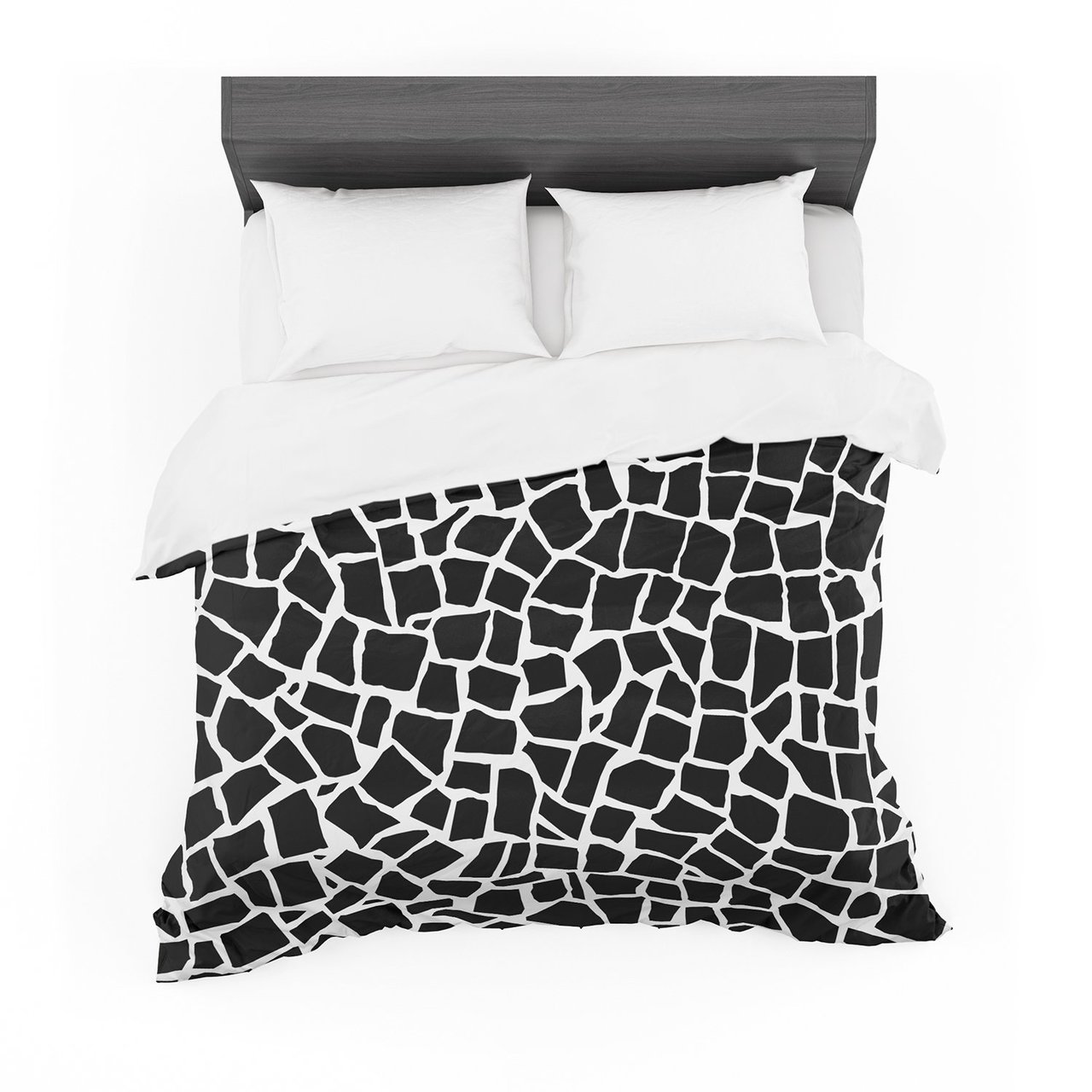 Project M ‘British Mosaic Black’ Cotton3D Customized Duvet Cover Bedding Sets