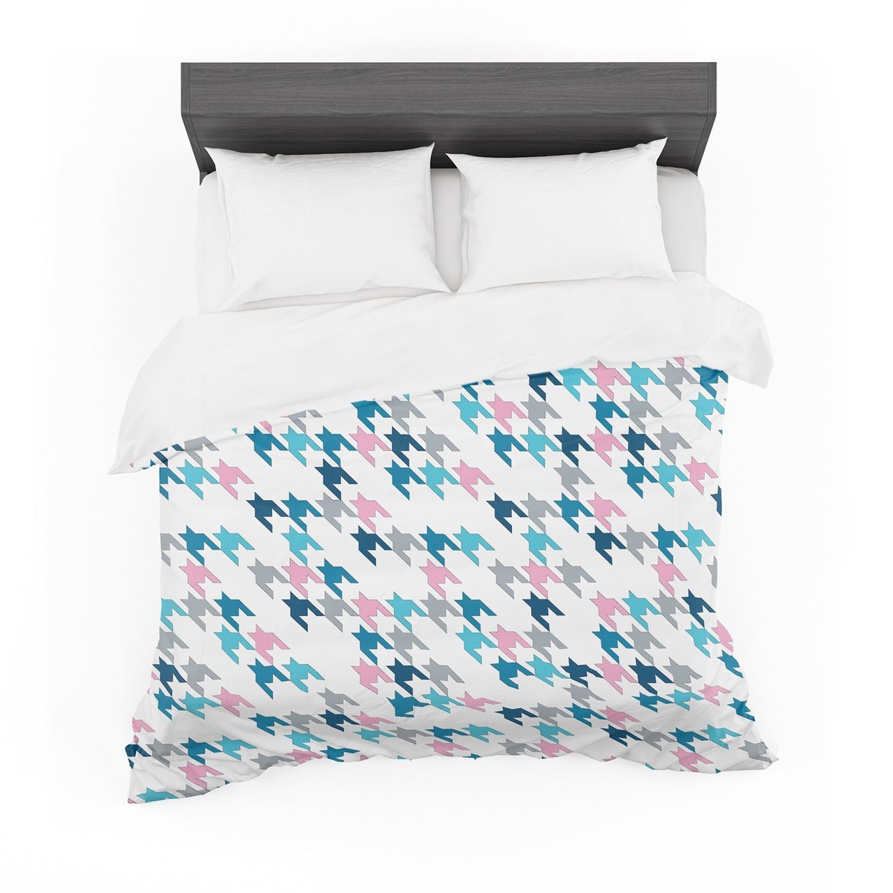 Project M ‘Pink Tooth’ Blush Blue Cotton3D Customized Duvet Cover Bedding Sets