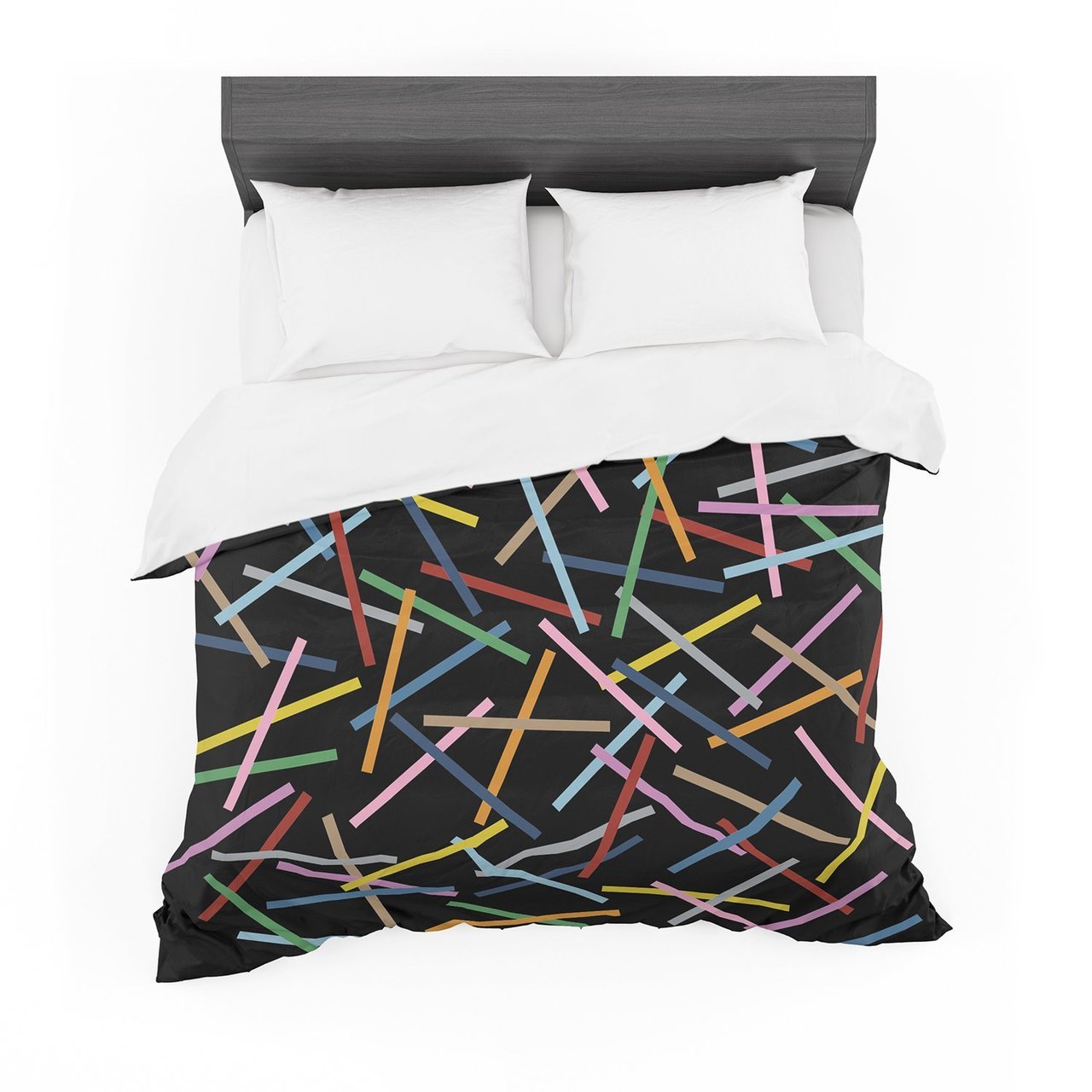Project M ‘Sprinkles on Black’ Cotton3D Customized Duvet Cover Bedding Sets