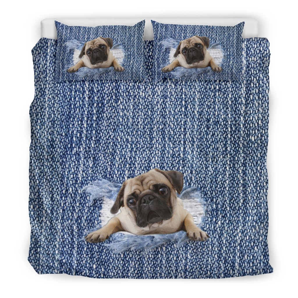 Pug Break The Wall Bedding Set