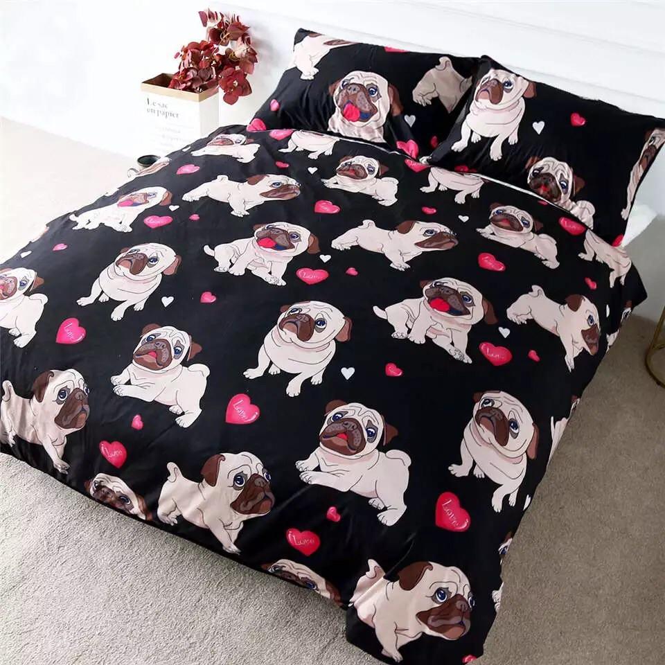 Pug Heaven 3D Customized Duvet Cover Bedding Sets
