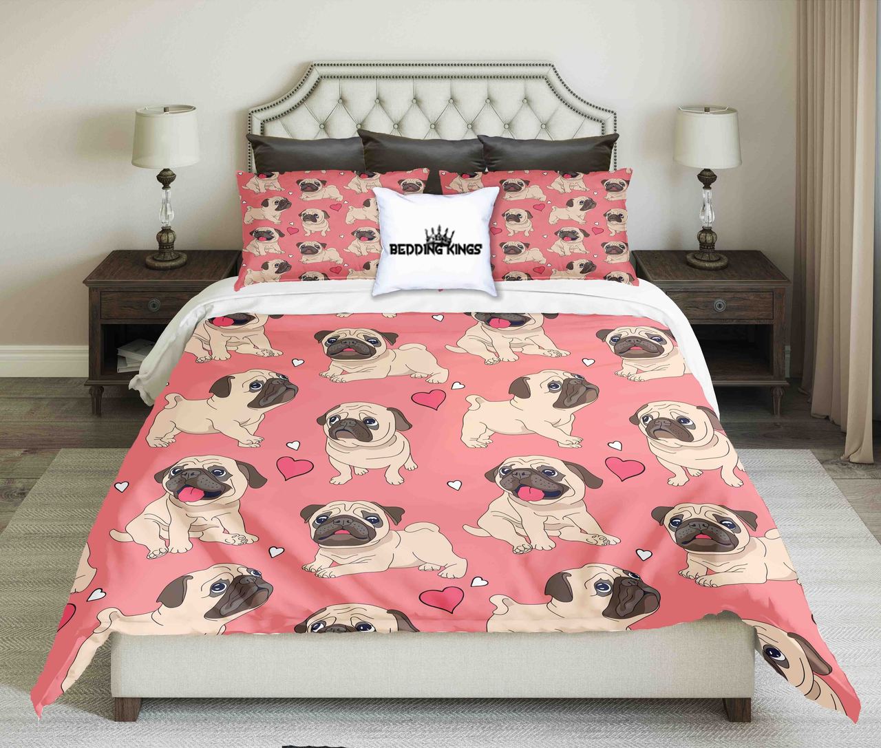 Pug Lovers Design | kings3D Customized Duvet Cover Bedding Sets
