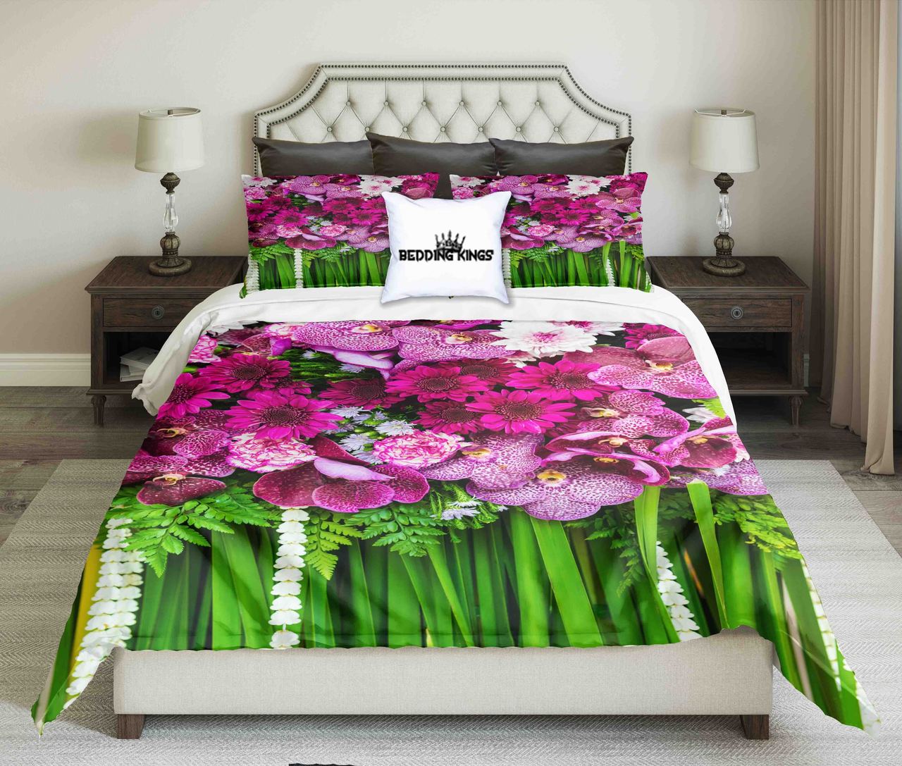 Purple Flowers Design | kings3D Customized Duvet Cover Bedding Sets