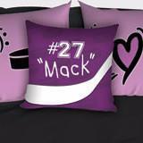 Purple Personalized Hockey Bedding, I Love Hockey, Custom Duvet or Comforter Sets