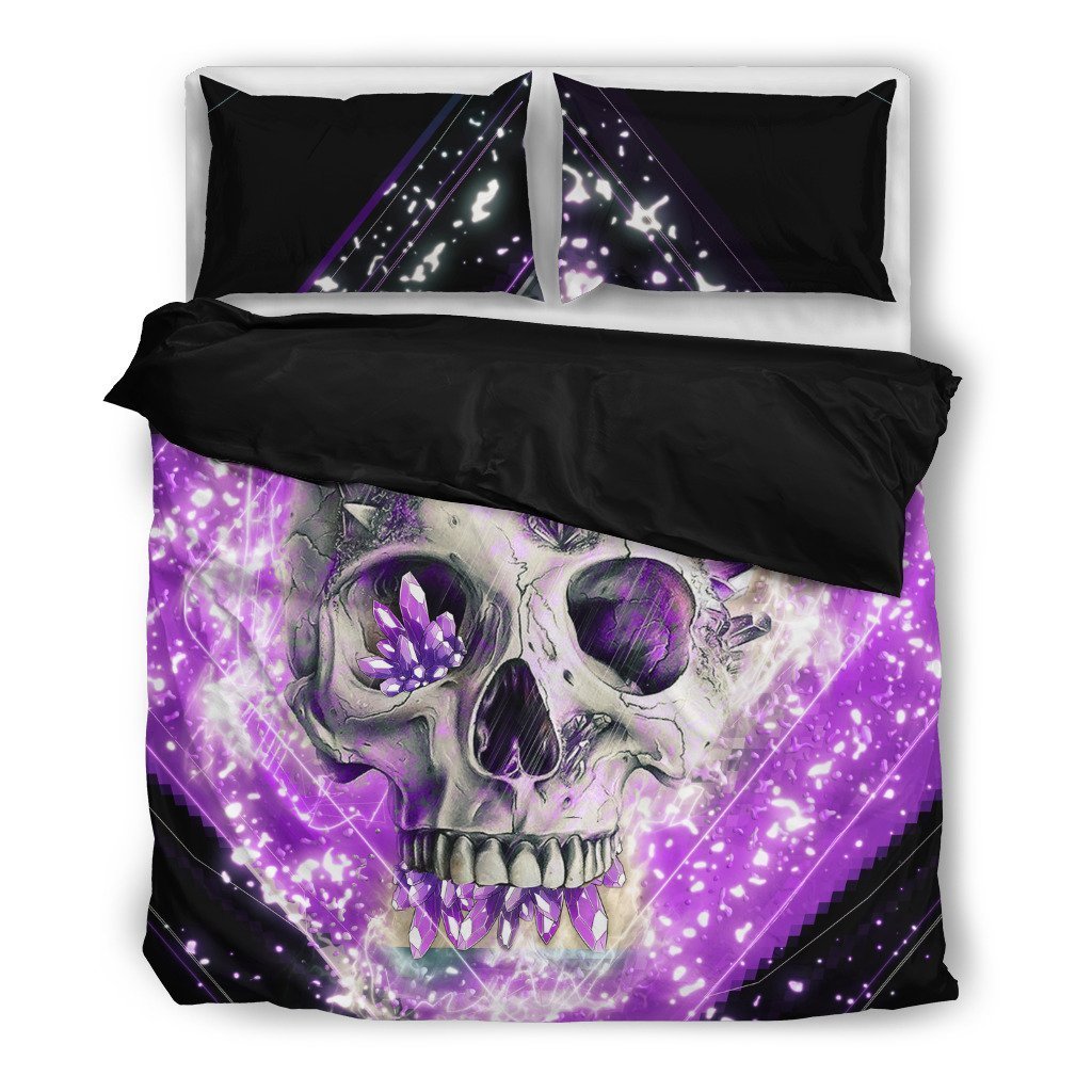 Purple Skull Bedding Set