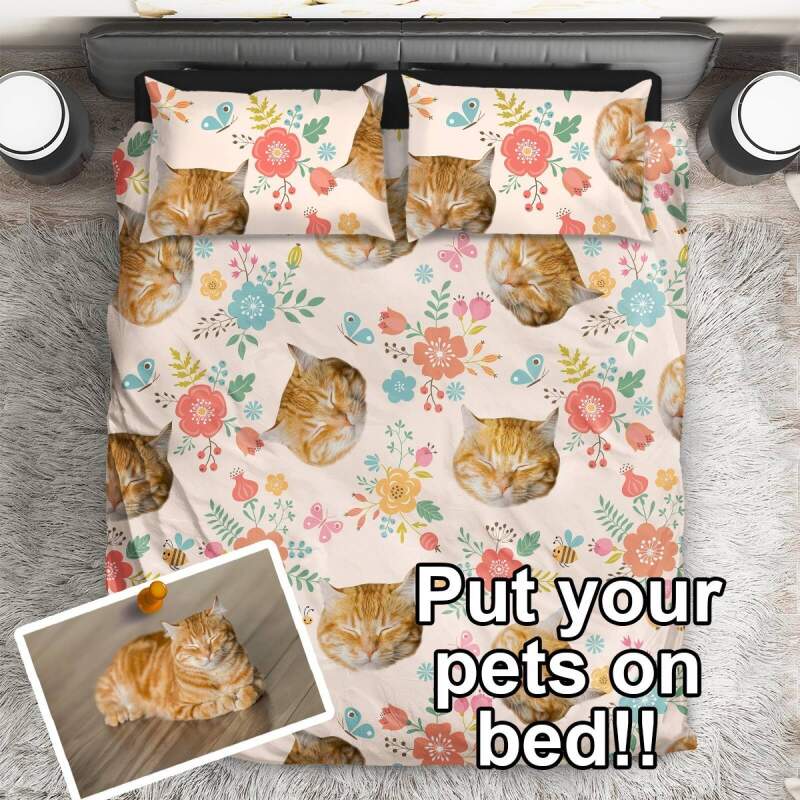 Put Your Cat On 3D Customized Duvet Cover Bedding Sets