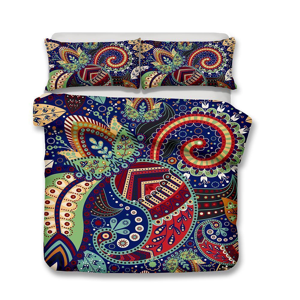 Queenize Bedroom Home Decoration Design Print Bohemia Gray Theme Bohemian Comforter Bedspreadss3D Customized Duvet Cover Bedding Sets