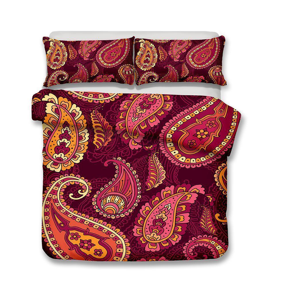 Queenize Bedroom New Design Print Bohemia Gray Theme Bohemian Comforter Bedspreadss3D Customized Duvet Cover Bedding Sets