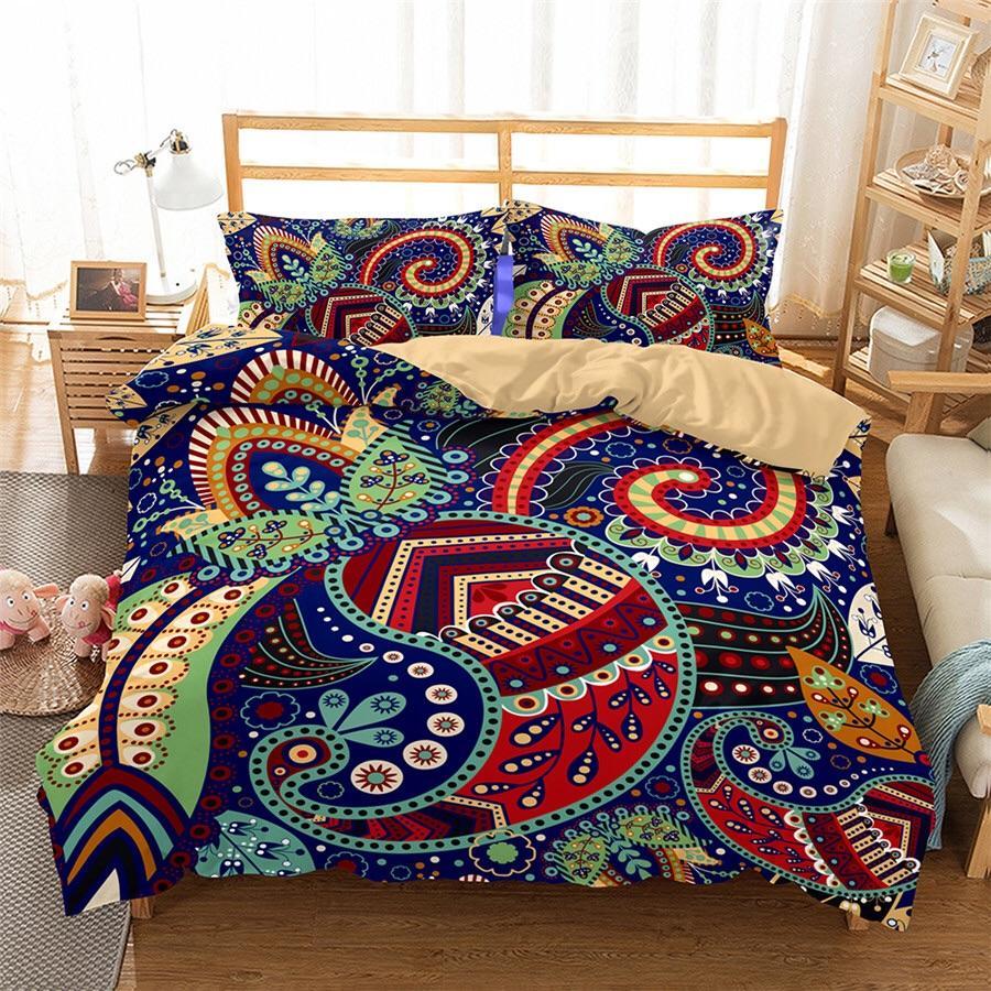 Rainbow Bohemian Patterned 3D Customized Duvet Cover Bedding Sets