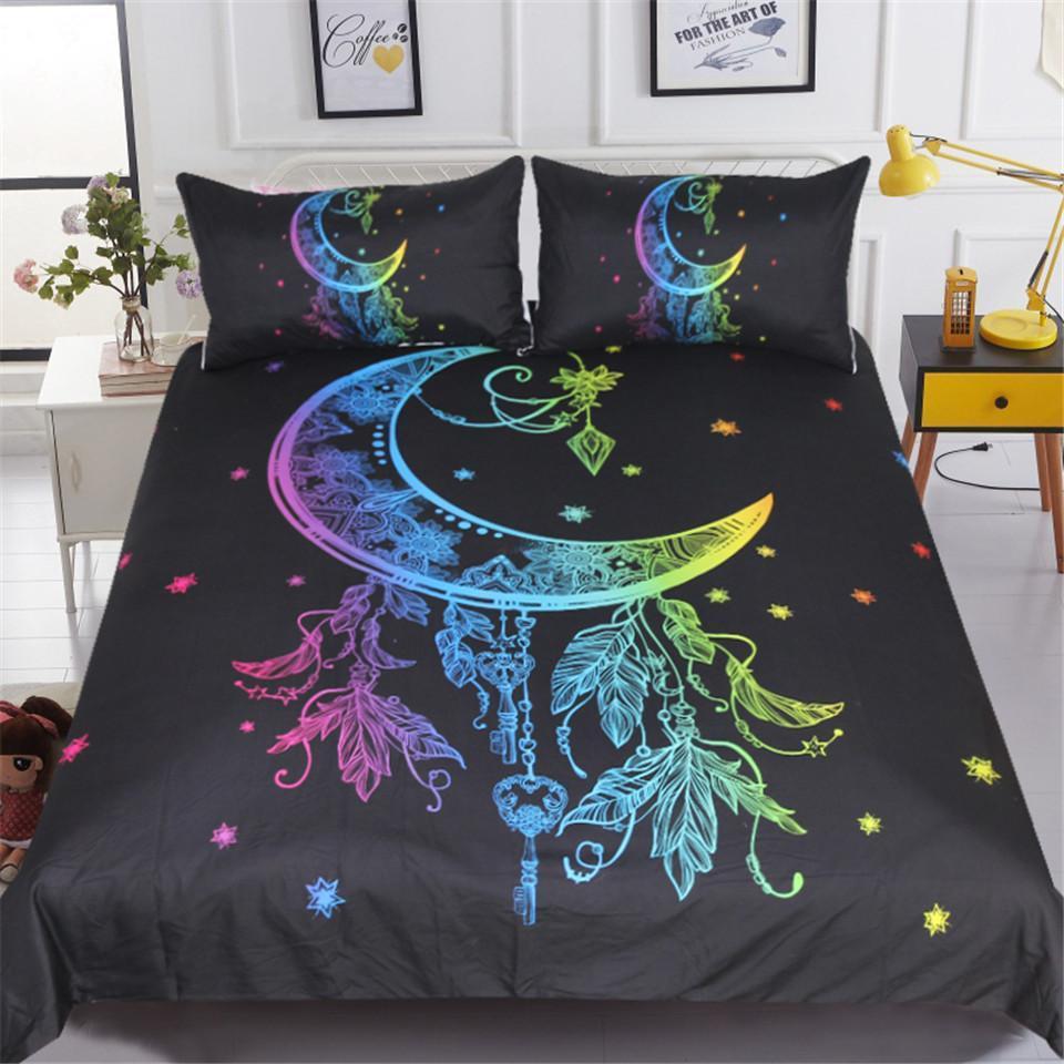 Rainbow Moon Bedding Set