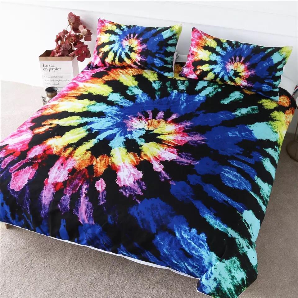 Rainbow Tie Dye 3D Customized Duvet Cover Bedding Sets