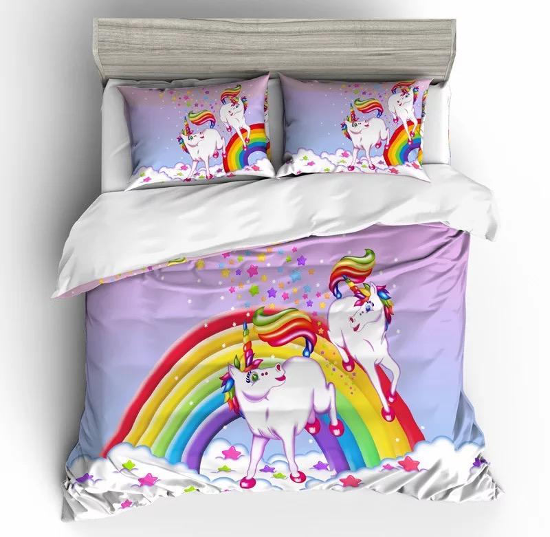 Rainbow Unicorn For Kids3D Customized Duvet Cover Bedding Sets