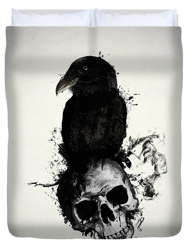 Raven And Skull 3D Customized Duvet Cover Bedding Sets