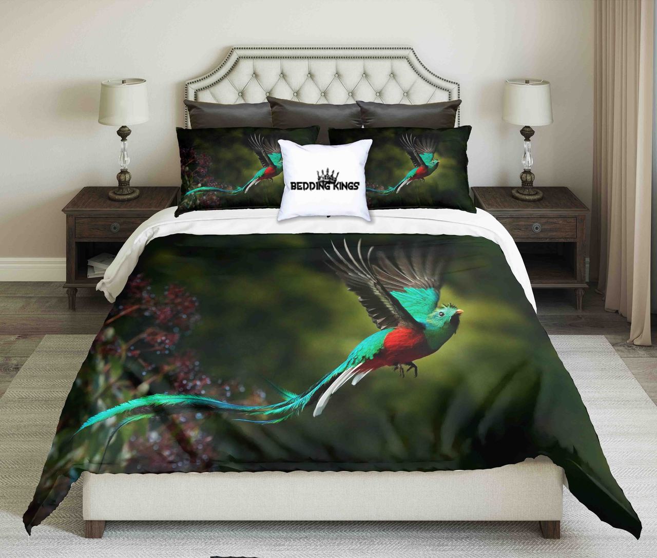 Realistic Colourful Bird Design | kings3D Customized Duvet Cover Bedding Sets