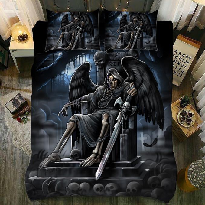 Reaper By Night Skull 3D Customized Duvet Cover Bedding Sets