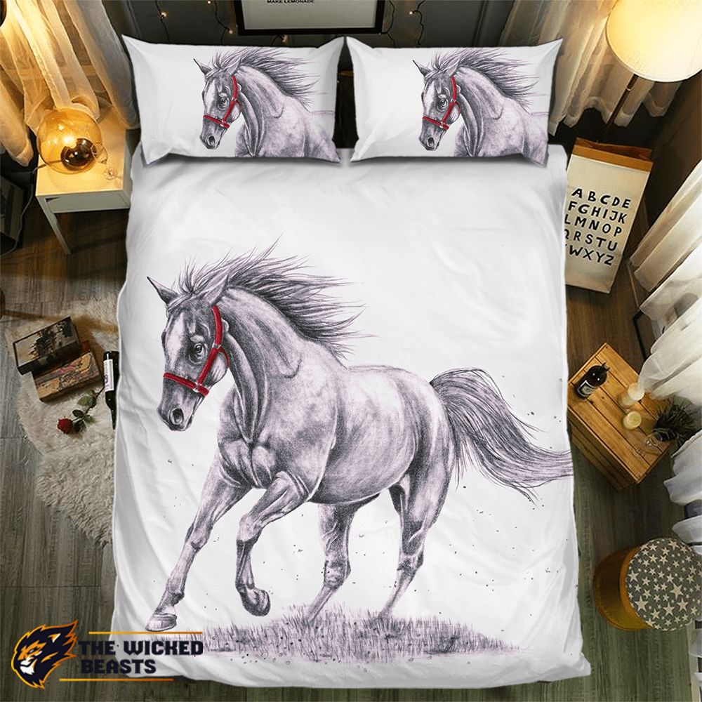 Red Harness Horse 091714 3D Customized Duvet Cover Bedding Sets
