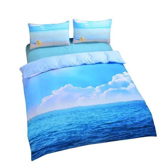 Refreshing Ocean View ART HOP 3D Customized Duvet Cover Bedding Sets