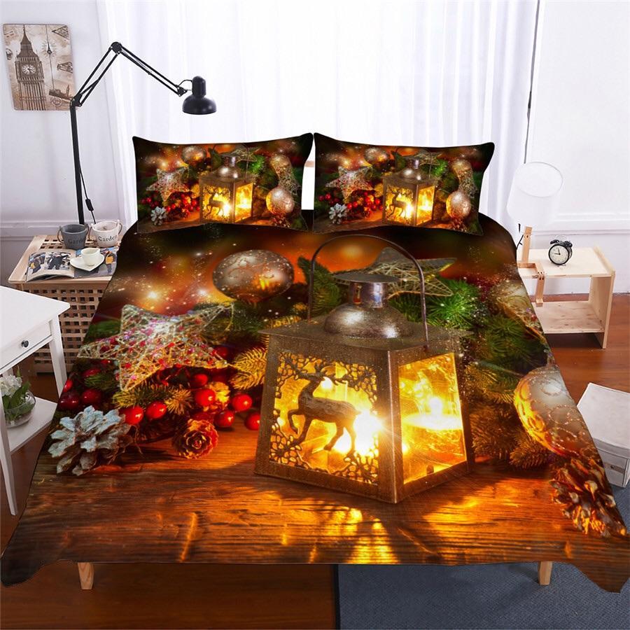 Reindeer, Christmas Decorations 3D Customized Duvet Cover Bedding Sets