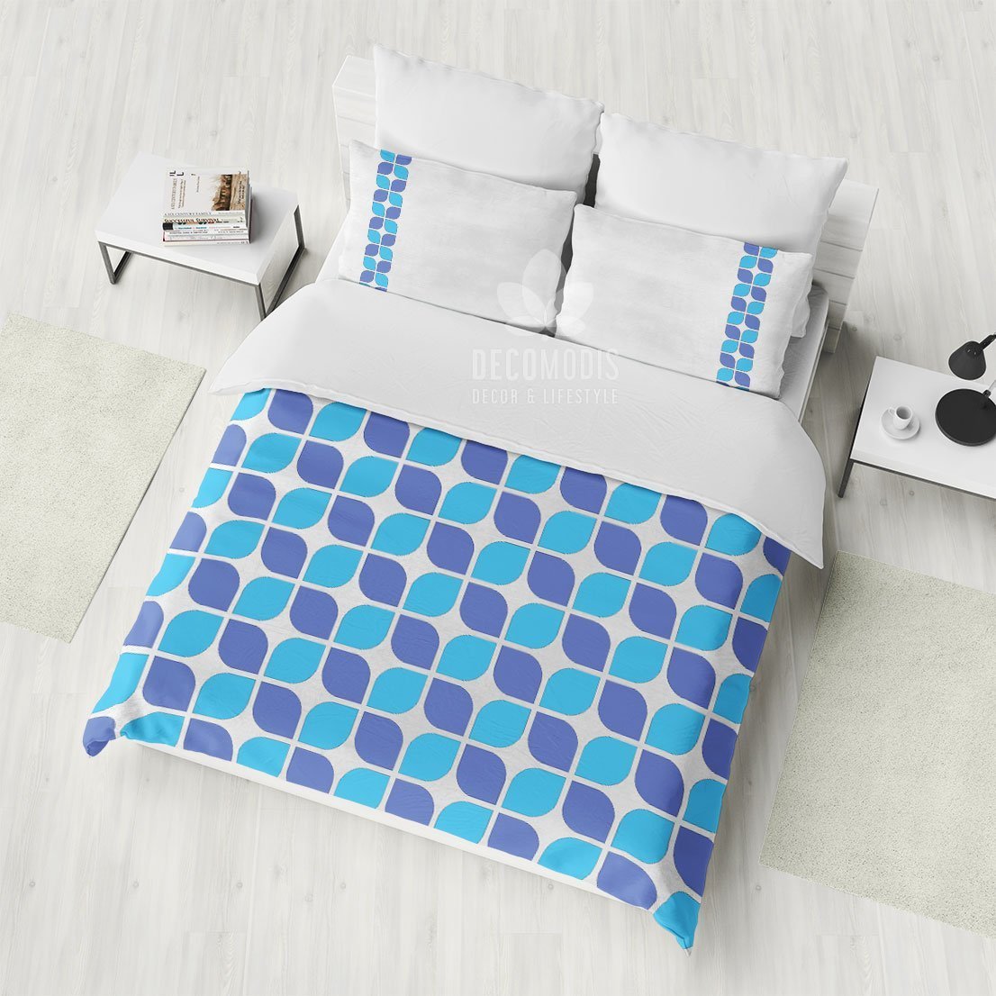 Retro Bedding, Mid-Century Duvet Cover Set, Retro Pattern Bedroom Decor, Vintage Bedspread, Classic Bedding