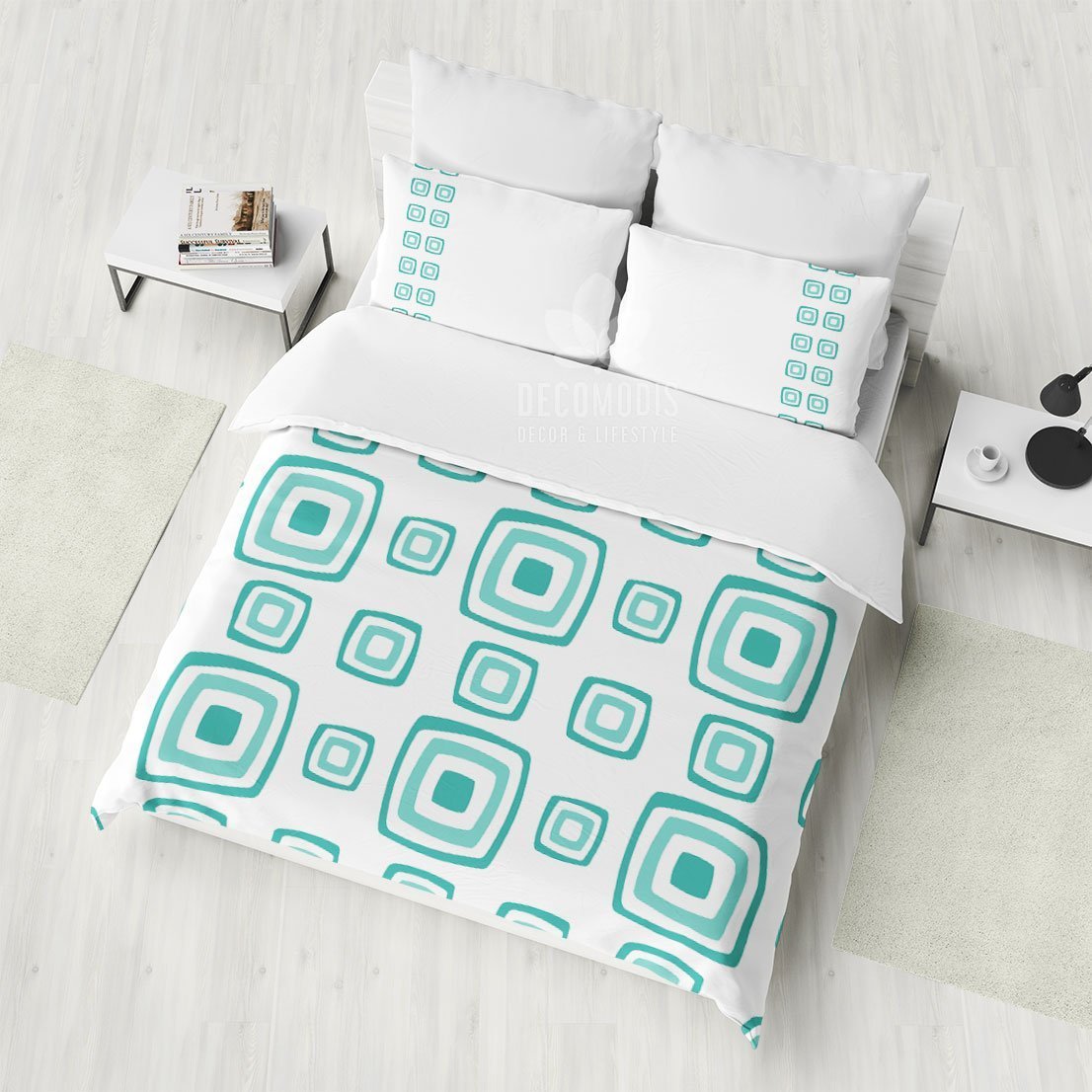 Retro Bedding, Vintage Style Duvet Cover Set, Mid-Century Bedding, Classic Bedroom Decor Bedspread