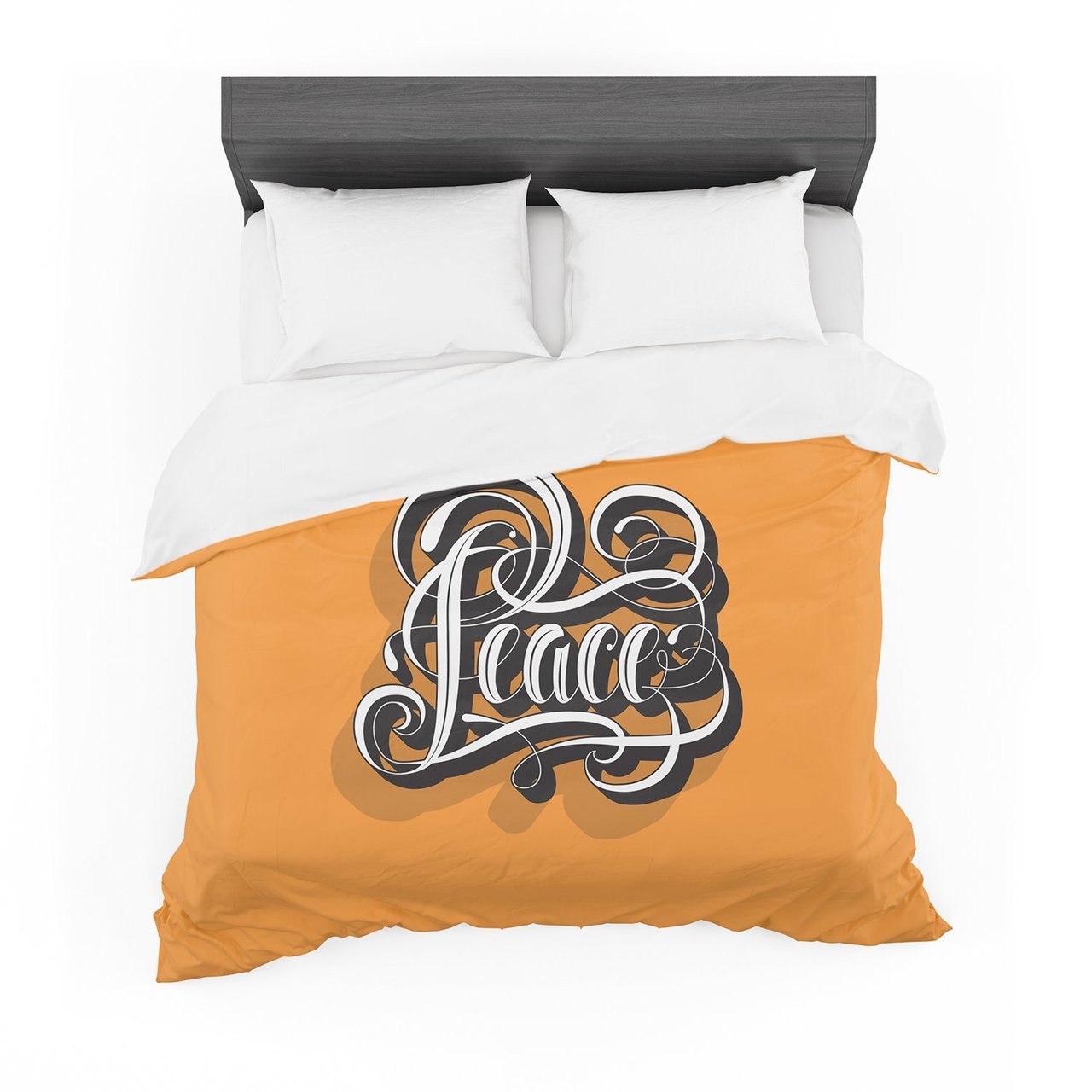 Roberlan ‘Peace’ Orange Featherweight3D Customized Duvet Cover Bedding Sets