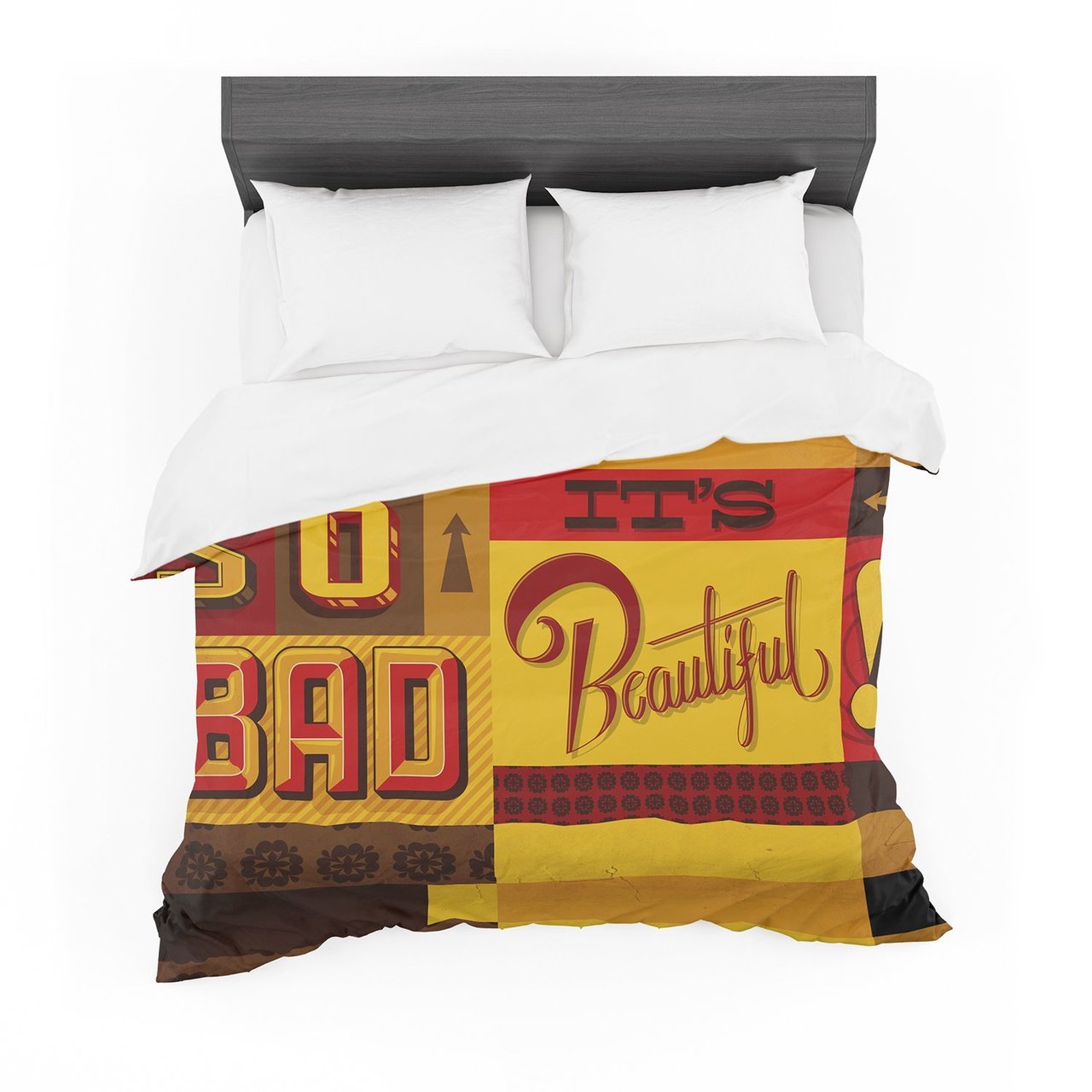 Roberlan ‘So Bad It’s Beautiful’ Red Orange Featherweight3D Customized Duvet Cover Bedding Sets
