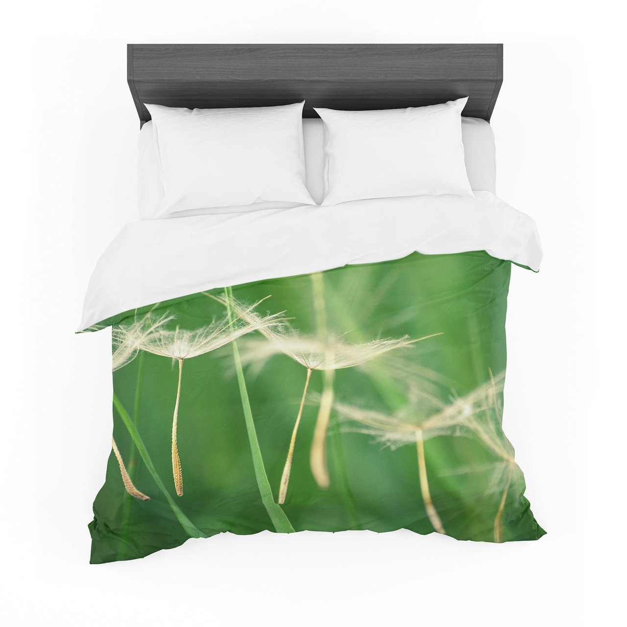 Robin Dickinson ‘Best Wishes’ Green Flower Cotton3D Customized Duvet Cover Bedding Sets