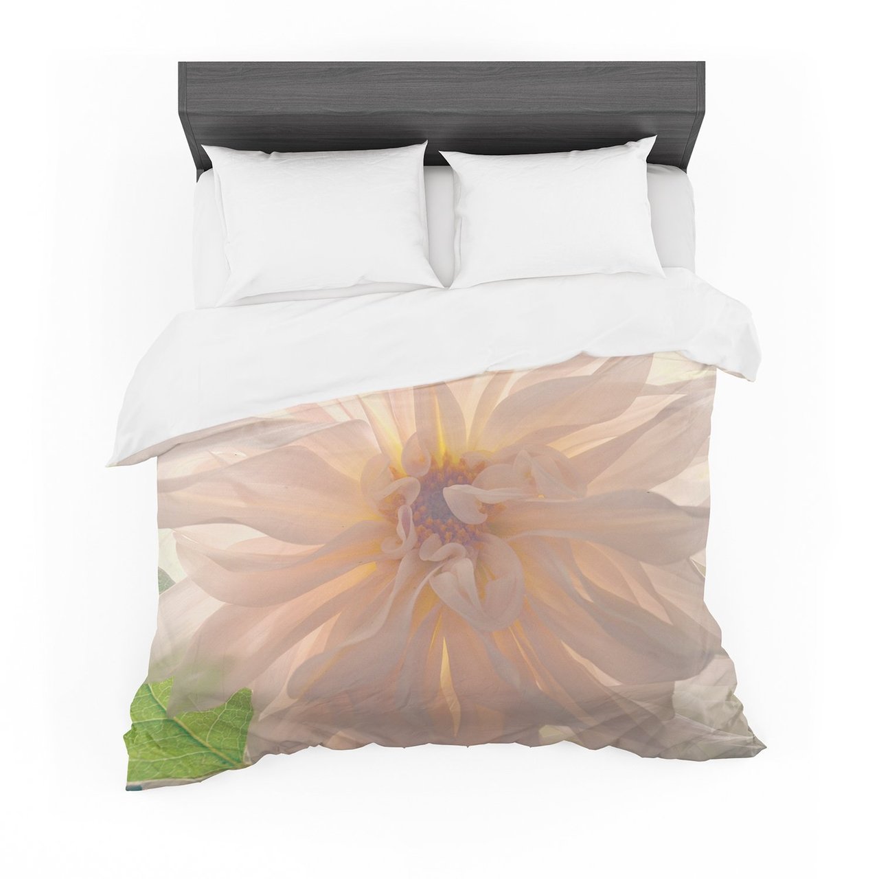 Robin Dickinson ‘Buy Her Flowers’ White Pink Cotton3D Customized Duvet Cover Bedding Sets