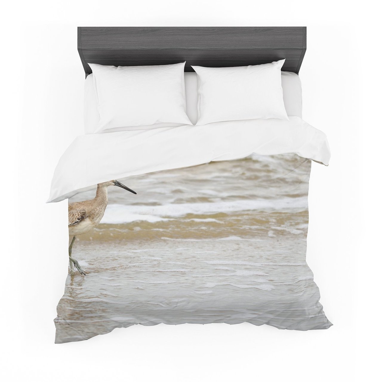 Robin Dickinson ‘Counting the Waves’ Brown White Cotton3D Customized Duvet Cover Bedding Sets