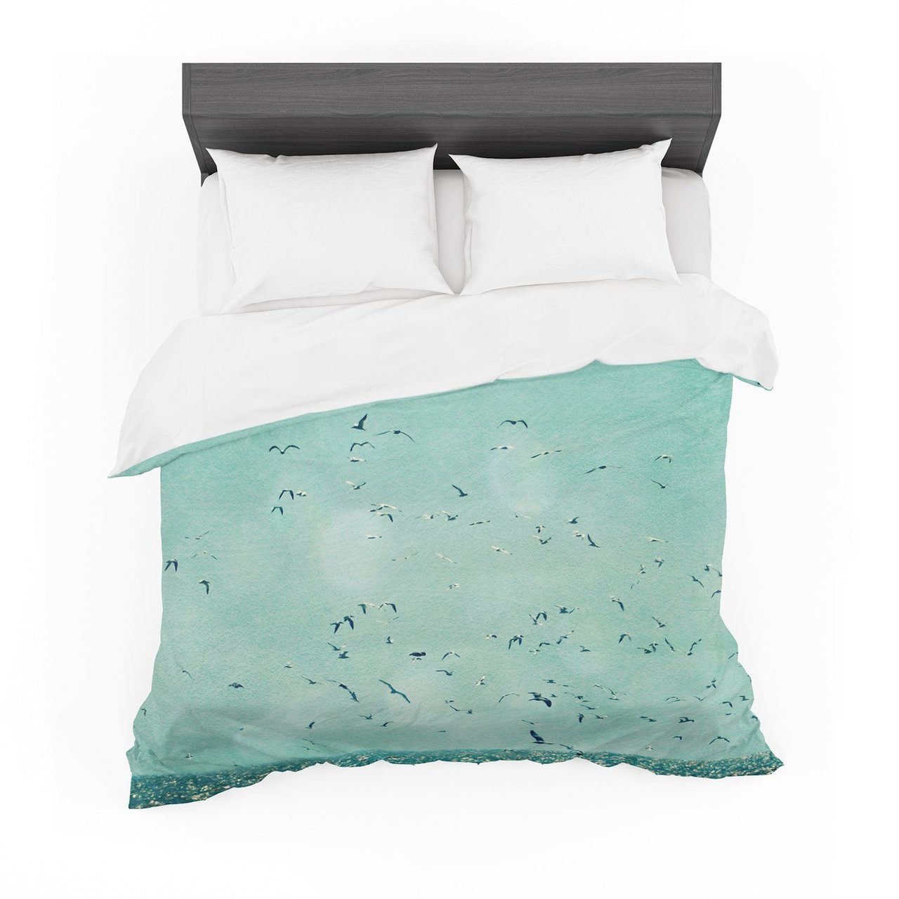 Robin Dickinson ‘Down by theea’ Blue Green Cotton3D Customized Duvet Cover Bedding Sets