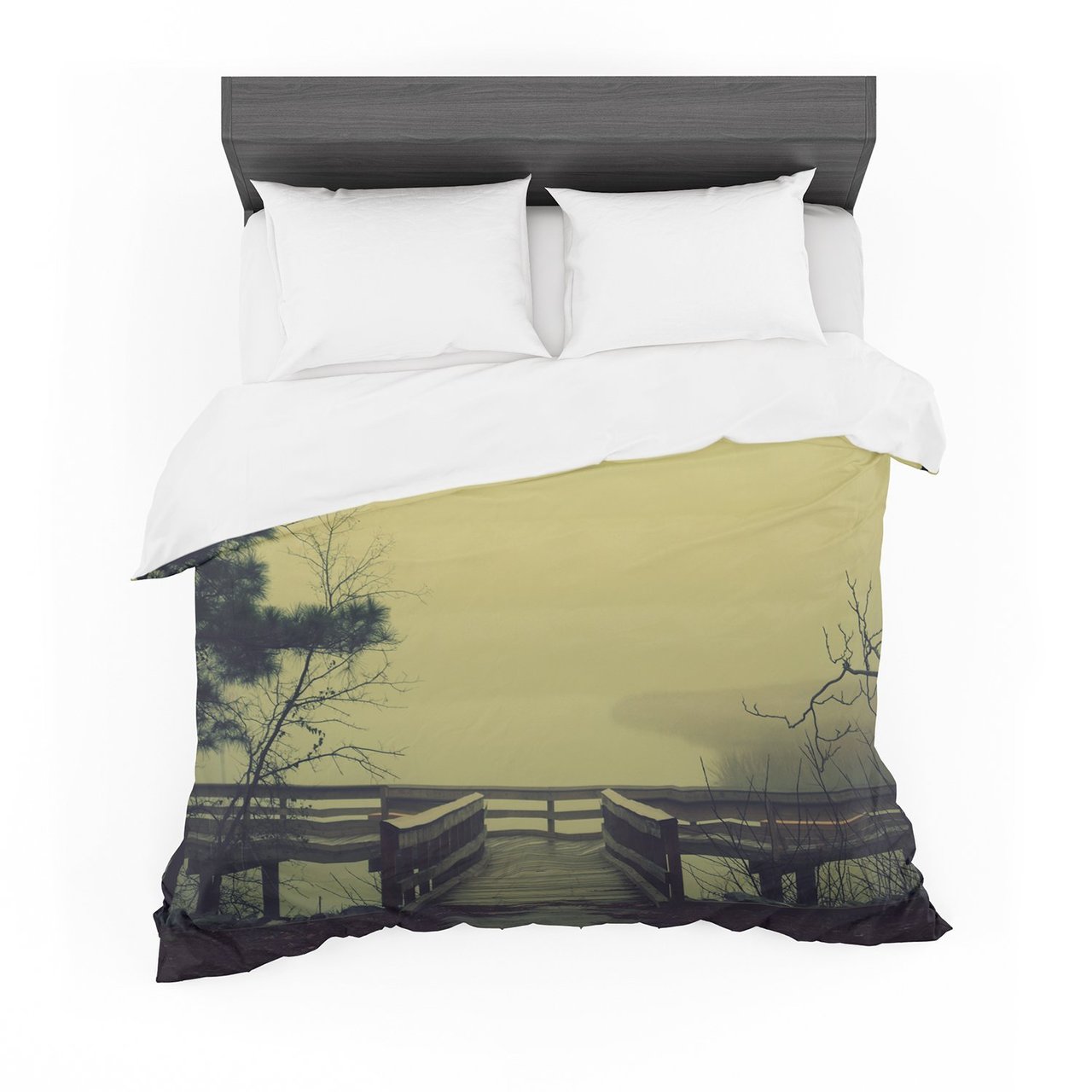 Robin Dickinson ‘Fog on the River’ Cotton3D Customized Duvet Cover Bedding Sets