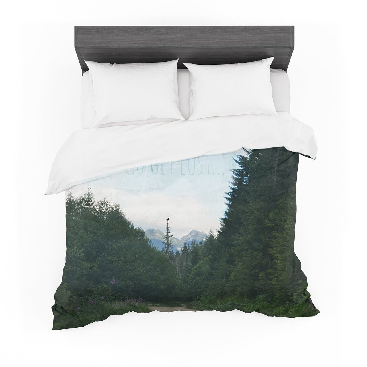 Robin Dickinson ‘Go Get Lost’ Forest Green Featherweight3D Customized Duvet Cover Bedding Sets