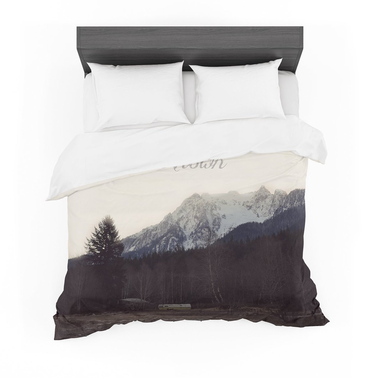 Robin Dickinson ‘Go Into the Unknown’ Brownn White Cotton3D Customized Duvet Cover Bedding Sets