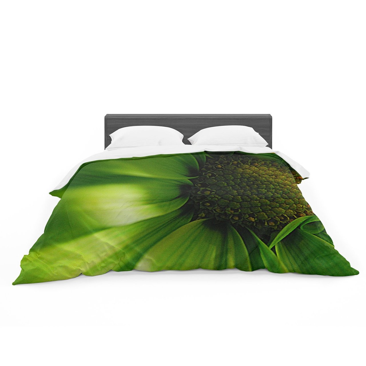 Robin Dickinson ‘Green Flower’ Cotton3D Customized Duvet Cover Bedding Sets
