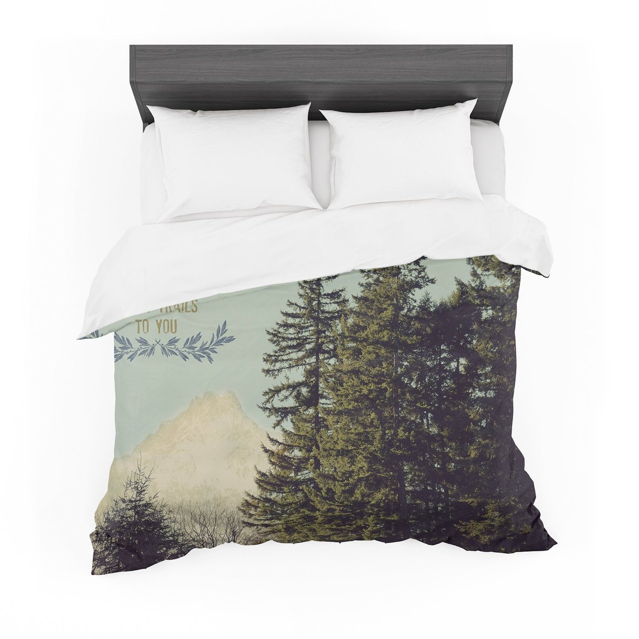 Robin Dickinson ‘Happy Trails’ Green Cotton3D Customized Duvet Cover Bedding Sets
