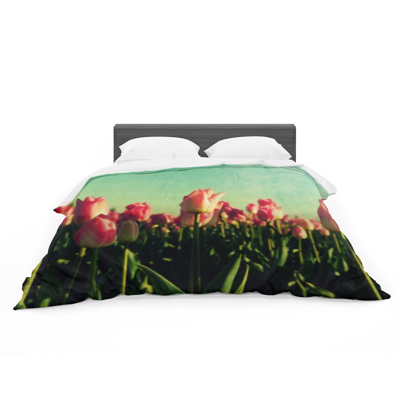 Robin Dickinson ‘How Does Your Garden Grow’ Pink Flowers Featherweight3D Customized Duvet Cover Bedding Sets