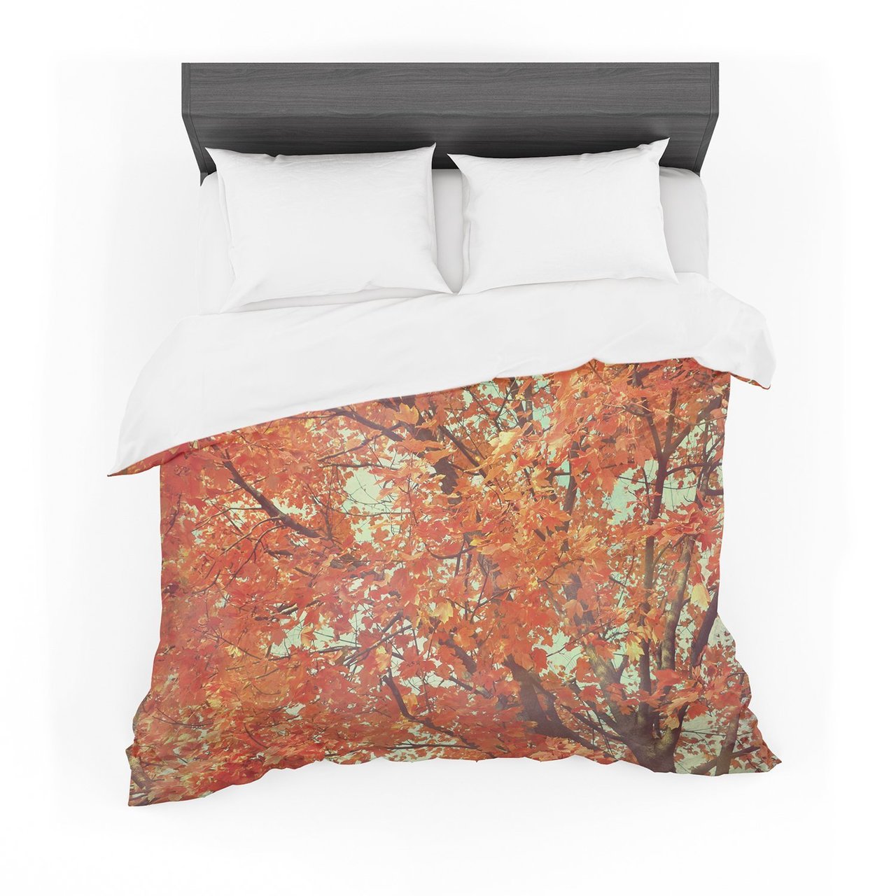 Robin Dickinson ‘Imagine’ Orange Leaves Featherweight3D Customized Duvet Cover Bedding Sets