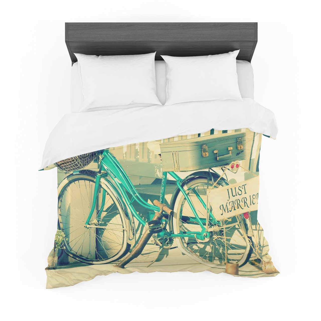Robin Dickinson ‘Just Married’ Cotton3D Customized Duvet Cover Bedding Sets