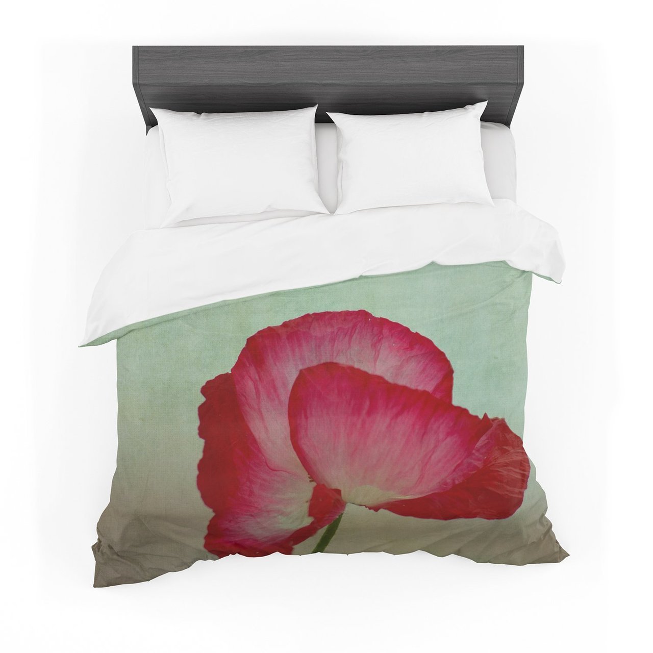 Robin Dickinson ‘La Te Da’ Magenta Poppies Cotton3D Customized Duvet Cover Bedding Sets